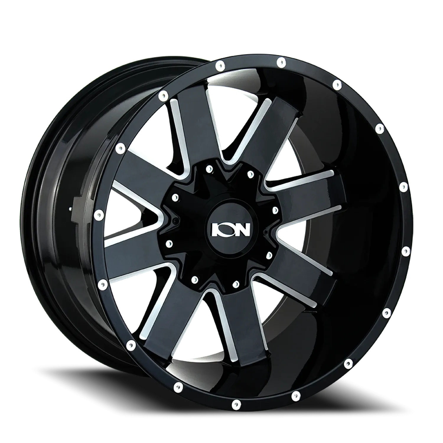 ION 141 GLOSS BLACK MILLED 20X10 MATTE BLACK