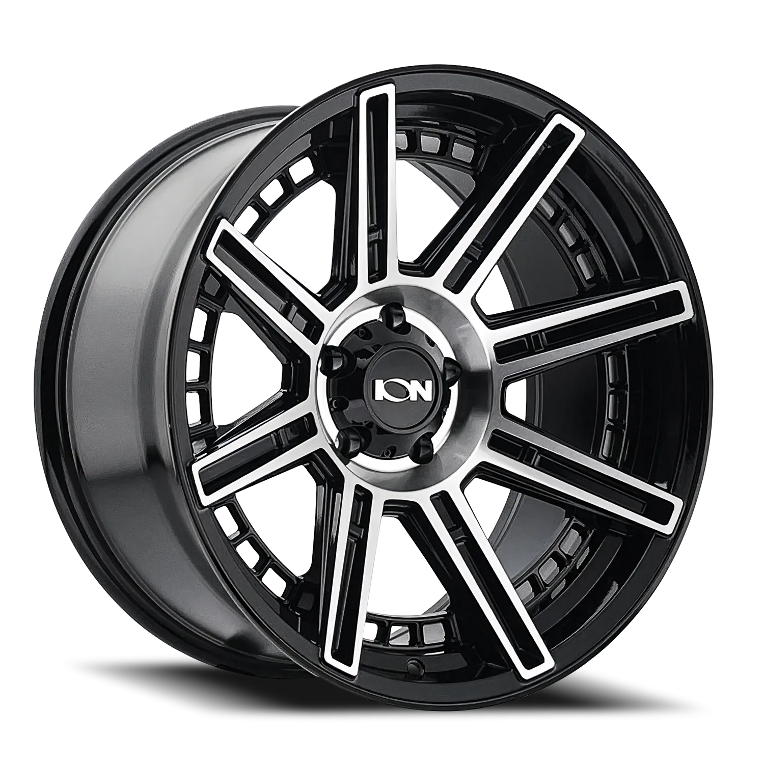 ION 149 GLOSS BLACK MACHINED 20X10 BLACK WITH MACHINED LIP