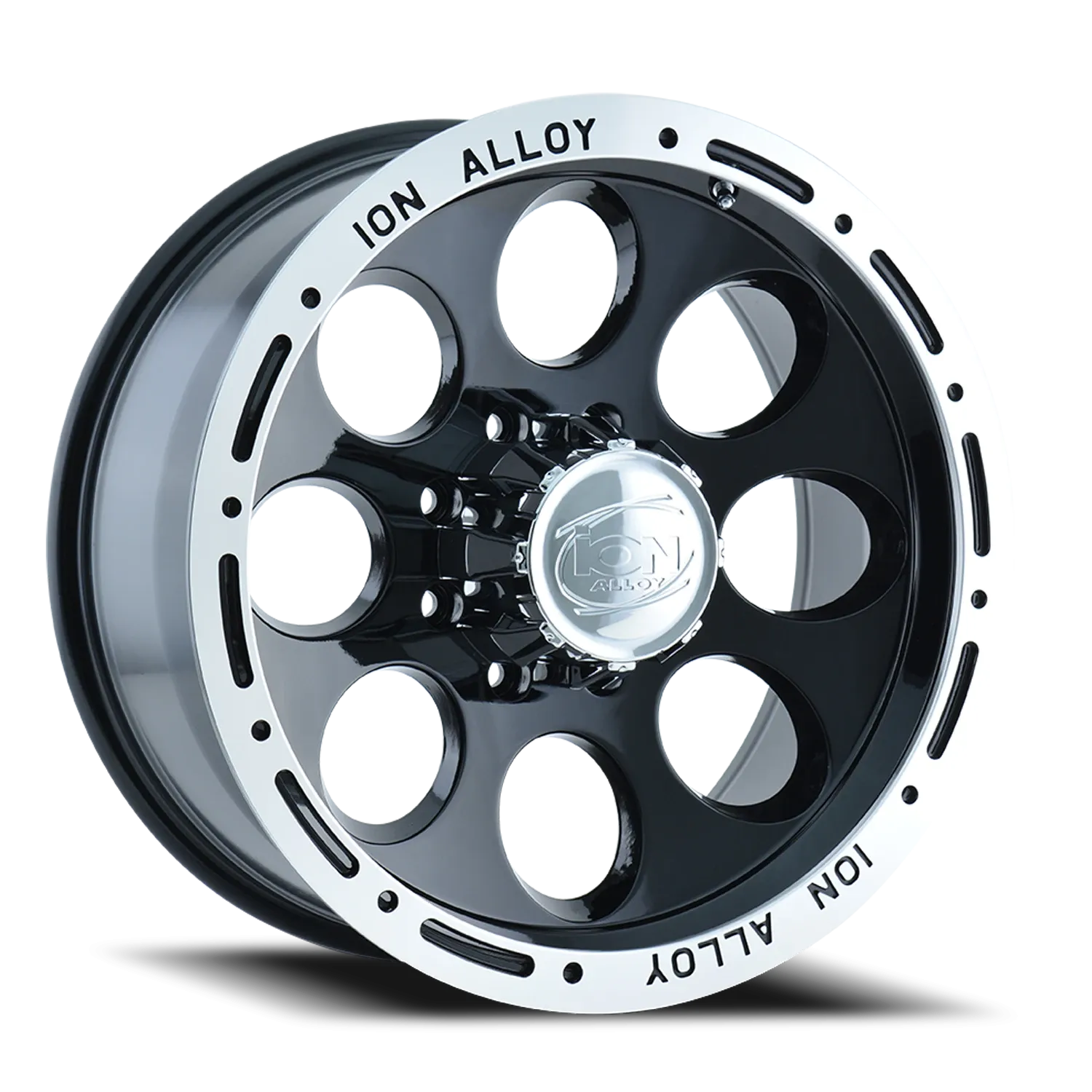 ION 174 GLOSS BLACK MACHINED 17X9 BLACK WITH MACHINED LIP