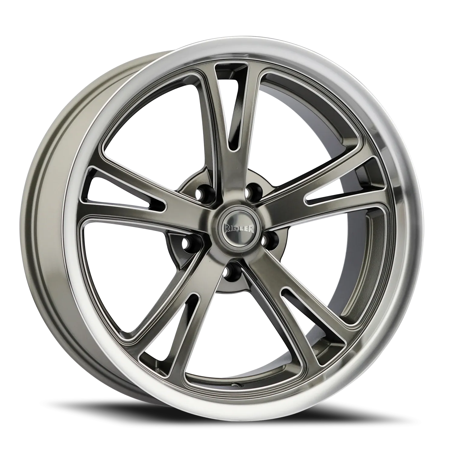 RIDLER 606 GLOSS GREY MACHINED 17X7 GLOSS GREY/MACHINED LIP