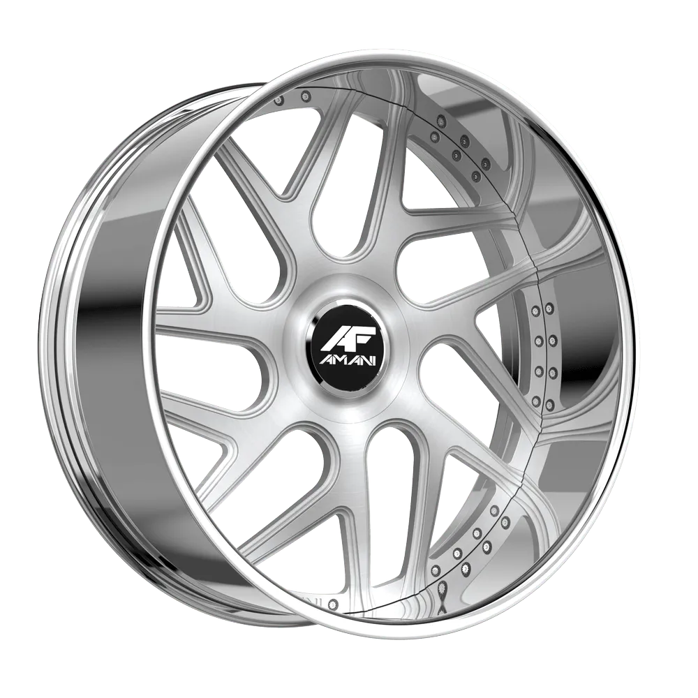 AMANI APOLLO 22X9 BRUSH CENTER CHROME LIP