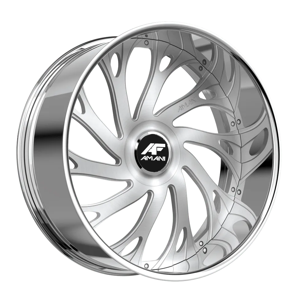 AMANI ATLANTIC 24X9 BRUSH CENTER CHROME LIP
