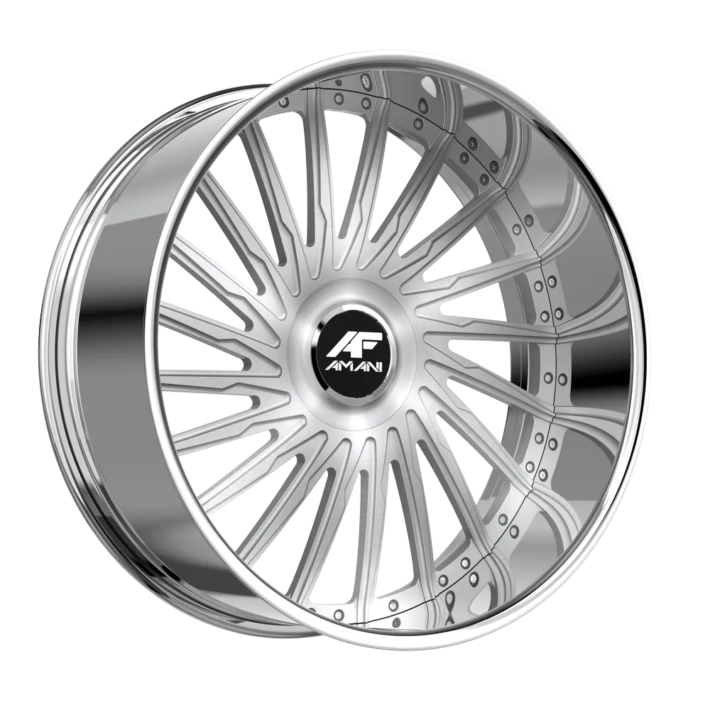 AMANI CULTURA 22X9 BRUSH CENTER CHROME LIP