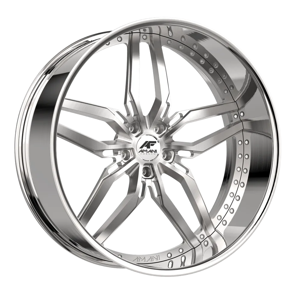 AMANI DRIFT 22X9 BRUSH CENTER CHROME LIP