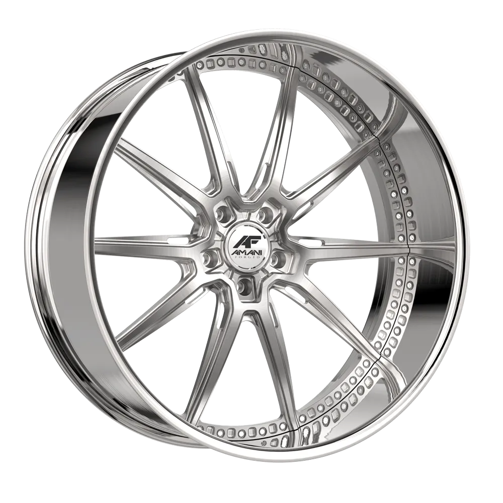 AMANI TRACKSTER 22X9 BRUSH CENTER CHROME LIP