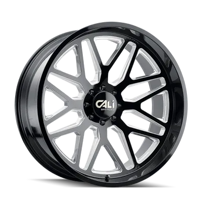 CALI OFF-ROAD INVADER 9115 GLOSS BLACK MILLED 20X10 GLOSS BLACK