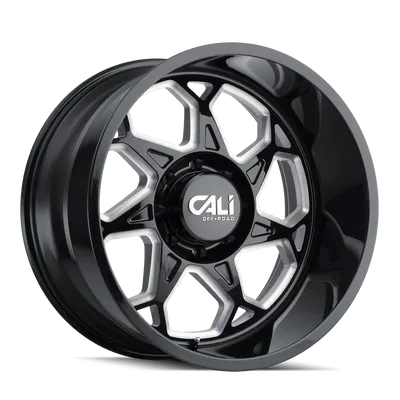 CALI OFF-ROAD SEVENFOLD 9111 GLOSS BLACK MILLED 20X12 GLOSS BLACK
