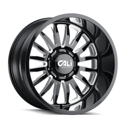 CALI OFF-ROAD SUMMIT DUALLY 9110D GLOSS BLACK MILLED 20X8.25 GLOSS BLACK