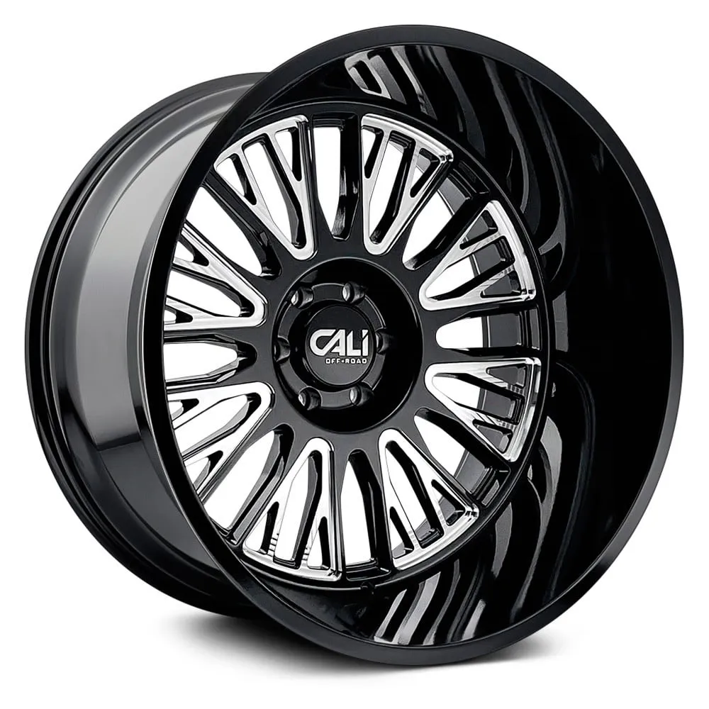CALI OFF-ROAD VERTEX 9116 GLOSS BLACK MILLED 24X14 GLOSS BLACK