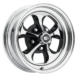 CRAGAR 32C Keystone Klassic 15X6 Chrome Plated with Black Accents