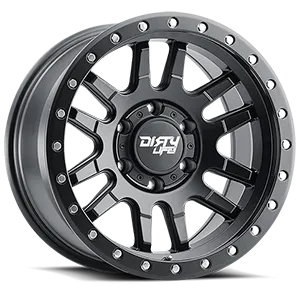 DIRTY LIFE CANYON PRO 9309 SATIN BLACK 17X9 MATTE BLACK W/SIMULATED RING