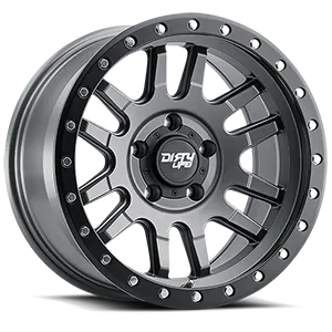 DIRTY LIFE CANYON PRO 9309 SATIN GRAPHITE 17X9 MATTE BLACK W/SIMULATED RING