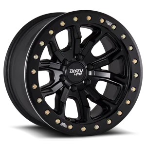 DIRTY LIFE DT-1 9303 SATIN BLACK 17X9 MATTE BLACK W/SIMULATED RING