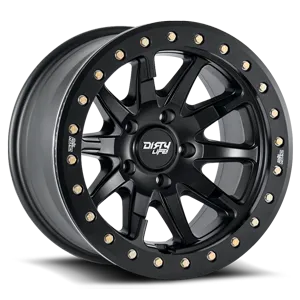 DIRTY LIFE DT-2 9304 SATIN BLACK 20X9 MATTE BLACK W/SIMULATED RING