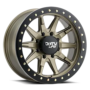 DIRTY LIFE DT-2 9304 SATIN GOLD 17X9 SATIN GOLD W/SIMULATED RING