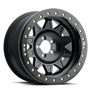 DIRTY LIFE ROADKILL RACE 9302 SATIN BLACK 17X9 MATTE BLACK W/SIMULATED RING