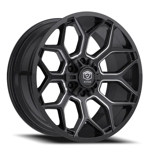 EDGE OFF ROAD 302BM 20X9 Gloss Black w/Milled Accents