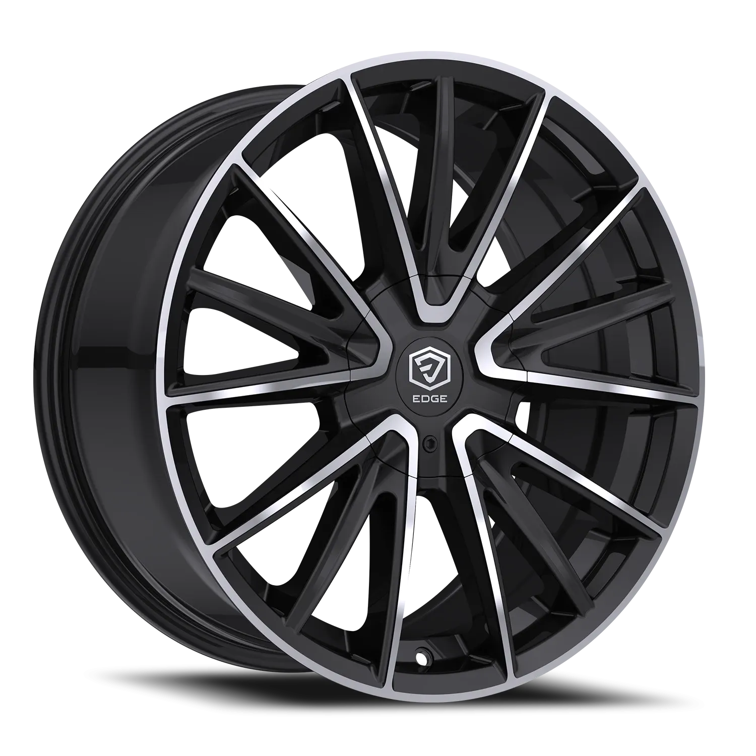 EDGE STREET 353MB 17X7.5 GLOSS BLACK MACHINED FACE