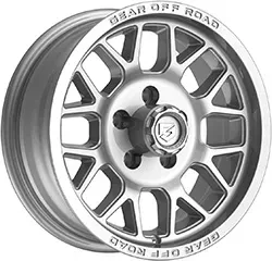 GEAR OFF ROAD 763S Trailer 16x6 Gloss Black/Milled Accents