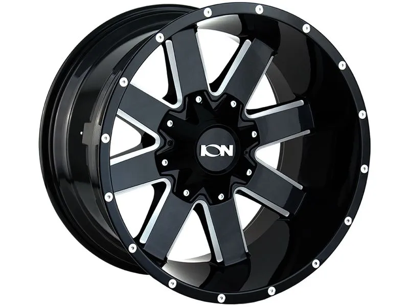 ION 141 GLOSS BLACK MILLED 17X9 MATTE BLACK