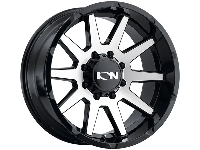 ION 143 GLOSS BLACK MACHINED 20X9 BLACK WITH MACHINED LIP