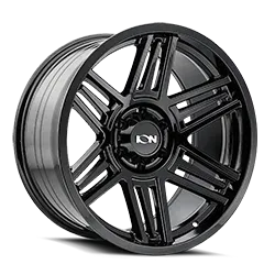 ION 147 GLOSS BLACK MACHINED 17x9 Black with Machined Lip