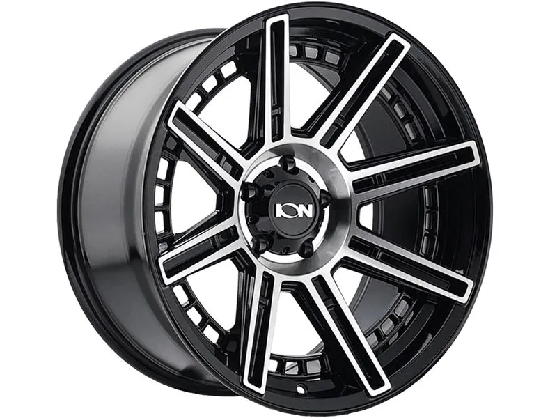 ION 149 GLOSS BLACK MACHINED 20X9 BLACK WITH MACHINED LIP