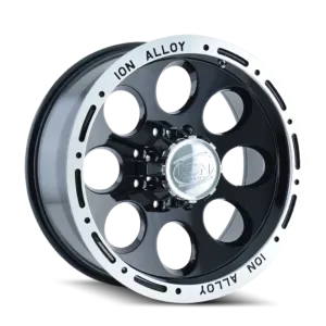 ION 174 GLOSS BLACK MACHINED 15x10 Black with Machined Lip