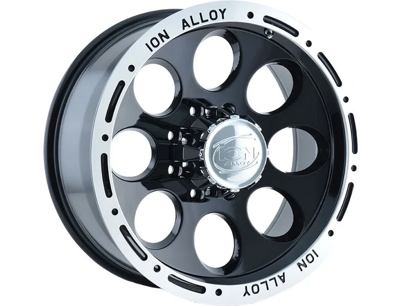ION 174 GLOSS BLACK MACHINED 15X10 BLACK WITH MACHINED LIP