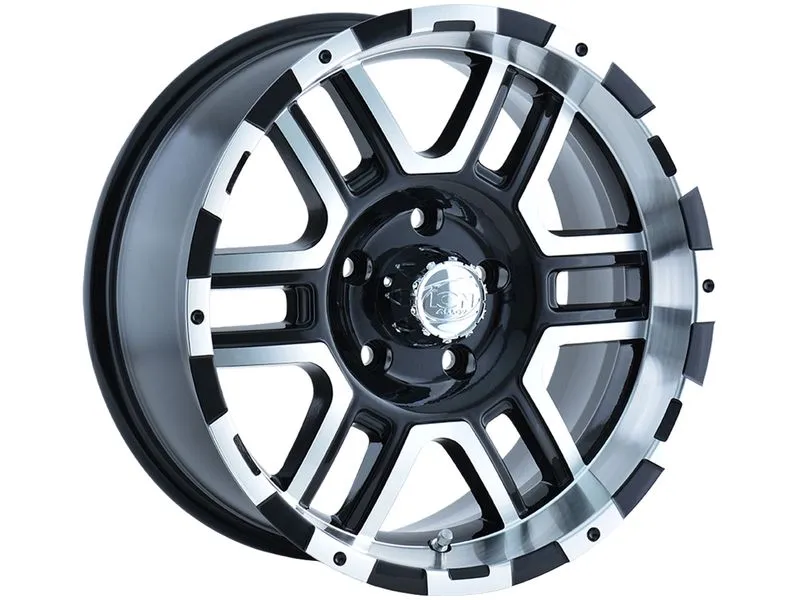 ION 179 SATIN BLACK MACHINED 16X8 BLACK WITH MACHINED LIP