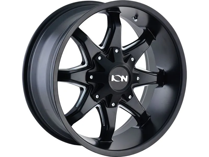 ION 181 SATIN BLACK MILLED 18X9 MATTE BLACK