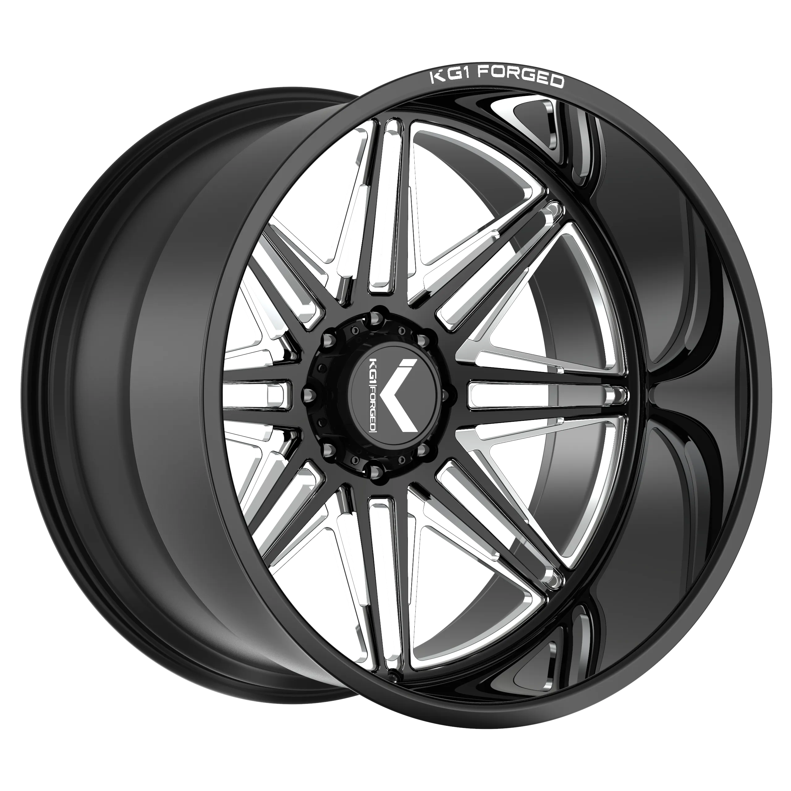 KG1 FORGED ECLIPSE-KC 24X14 Gloss Black Milled