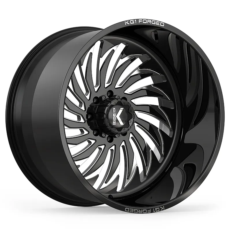 KG1 FORGED HURRICANE-KF 26X14 Gloss Black Milled
