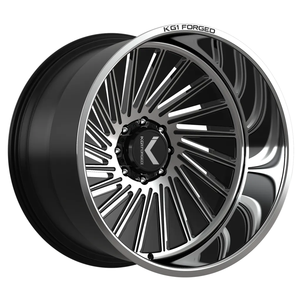 KG1 FORGED TRANCE-KC 24X14 Gunmetal Polished Lip (or Gloss Milled Polished)