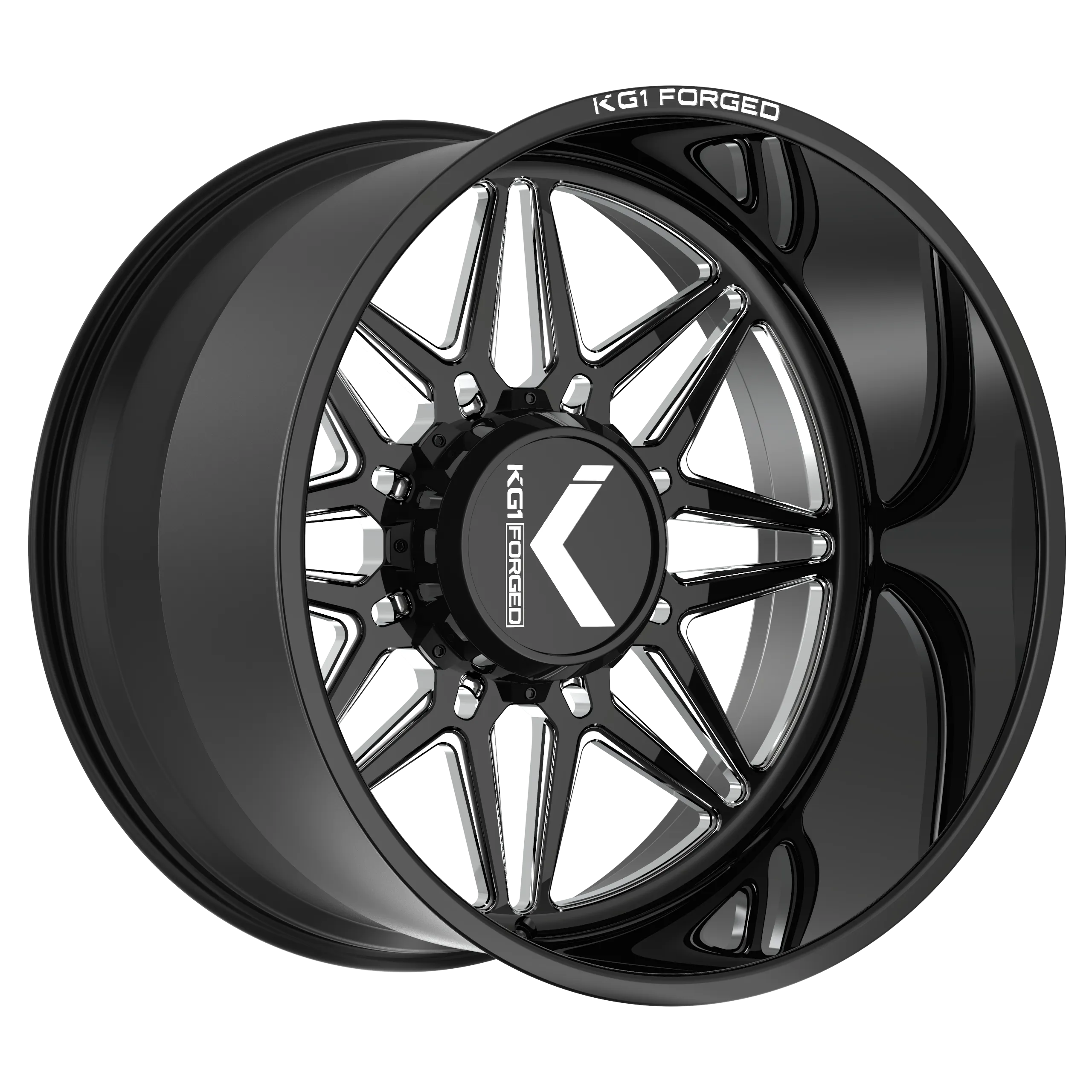 KG1 FORGED TRICKSTAR-KF 24X14 GLOSS BLACK MILLED