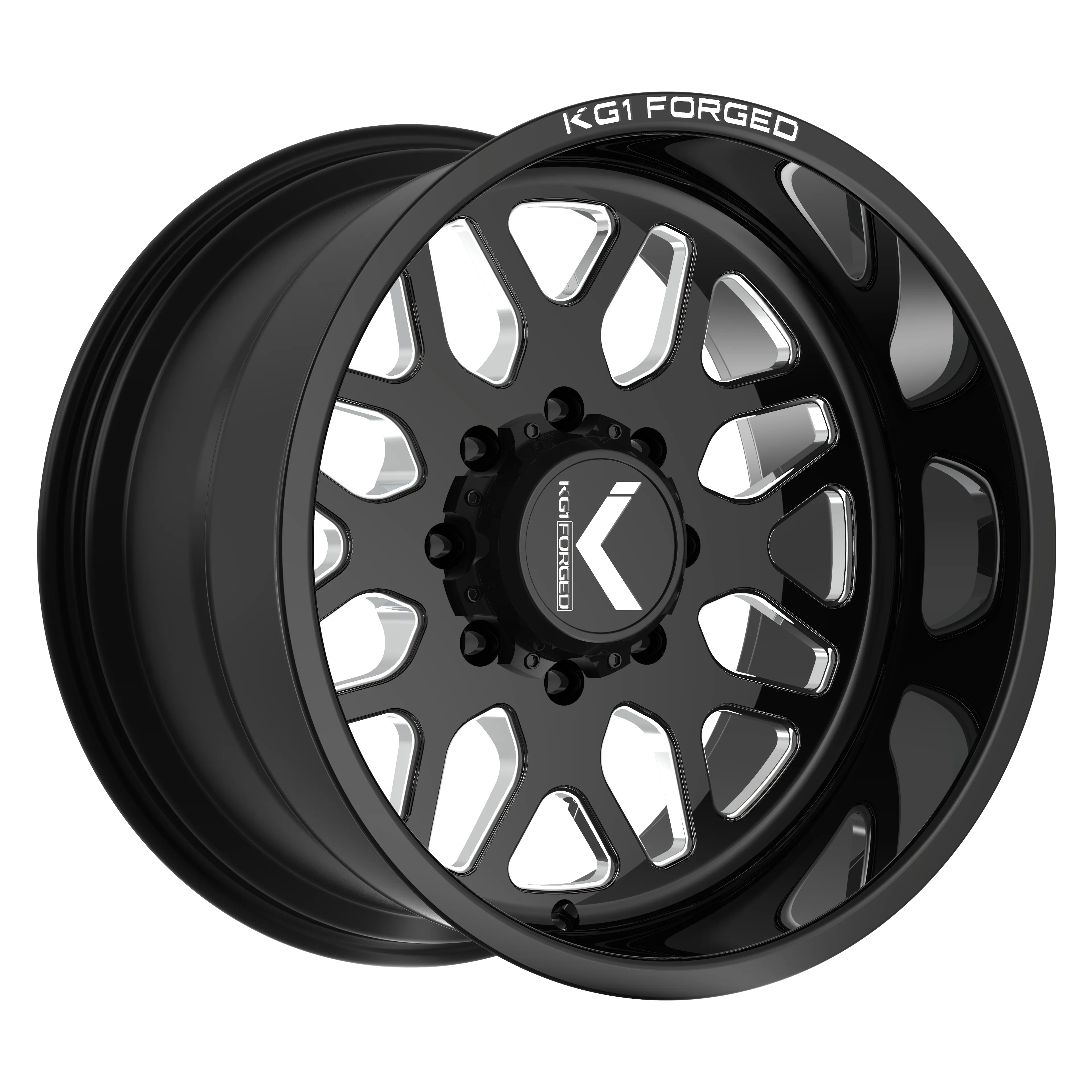 KG1 FORGED VETERAN-KT 22X10 GLOSS BLACK MILLED
