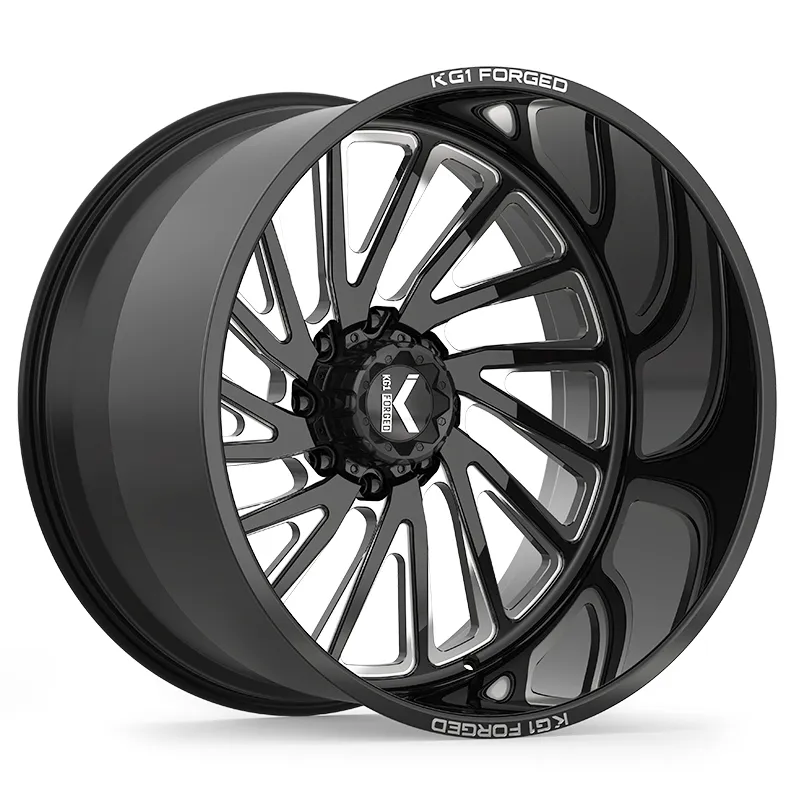 KG1 FORGED VILE - 8 LUG-KF 26X16 Gloss Black Milled