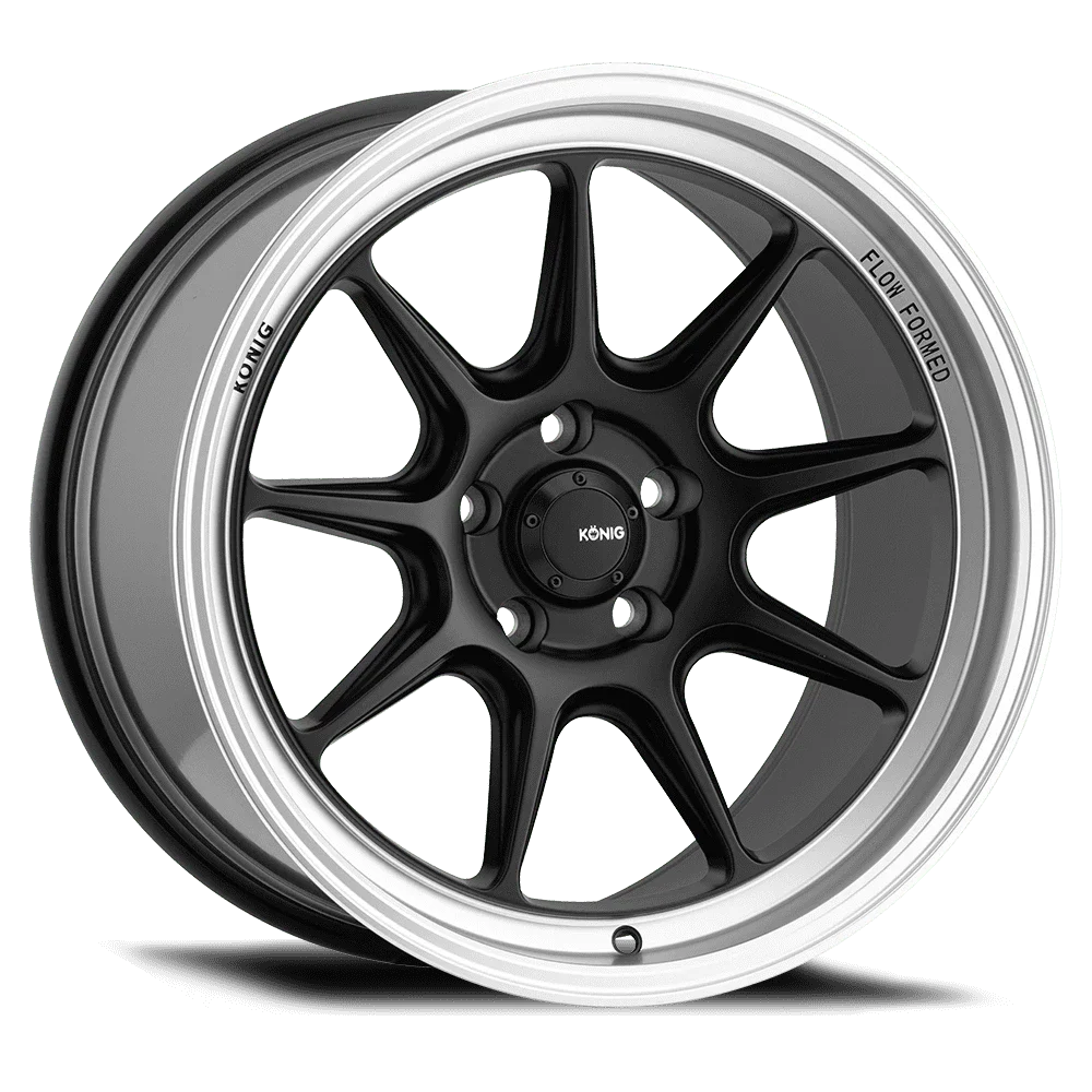 KONIG 105MB COUNTERGRAM 18X8.5 Matte Black w/Machined Lip