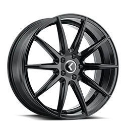KRAZE COSMOS KR194 GLOSS BLACK MACHINED 17x8 Black/Machined Face