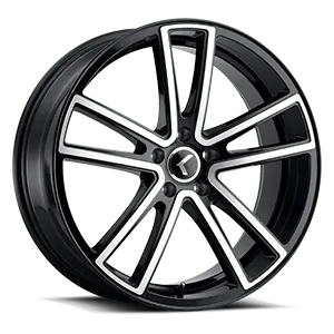 KRAZE LUSSO KR190 GLOSS BLACK MACHINED 22X8.5 BLACK/MACHINED FACE