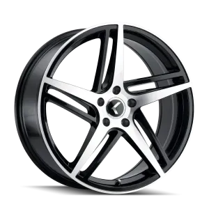 KRAZE MILANO KR195 GLOSS BLACK MACHINED 20x8.5 Black/Machined Face