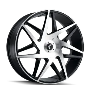 KRAZE PHASE KR192 GLOSS BLACK MACHINED 22x8.5 Black/Machined Face