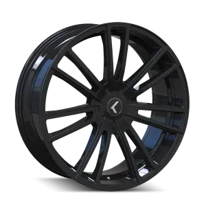 KRAZE SPECTRA KR183 GLOSS BLACK MACHINED 18x8 Black/Machined Face