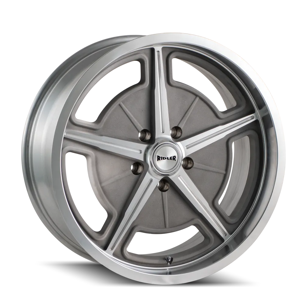 RIDLER 605 MATTE AS-CAST MACHINED 18X9.5 CHROME