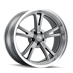RIDLER 606 GLOSS GREY MACHINED 17x7 Gloss Grey/Machined Lip