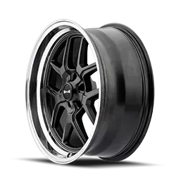 RIDLER 610 MATTE BLACK POLISHED 17x7 Matte Black/Polished Lip