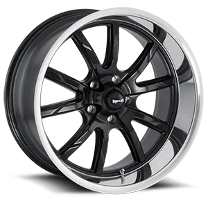 RIDLER 650 MATTE BLACK POLISHED 18X8 MATTE BLACK/POLISHED LIP