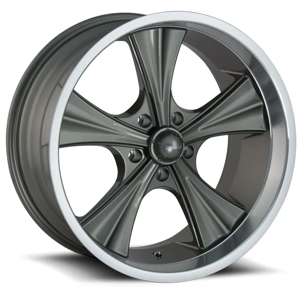 RIDLER 651 GLOSS GREY MACHINED 18X9.5 GLOSS GREY/MACHINED LIP