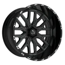 TIS 560BM 22X12 GLOSS BLACK