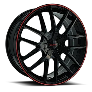 TOUREN TR60 3260 GLOSS BLACK WITH RED RING 17X7.5 GLOSS BLACK